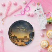 Starry Western Cowboy 1st Birthday Rodeo Pappteller (Party)