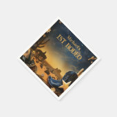 Starry Western Cowboy 1st Birthday Rodeo Serviette (Ecke)