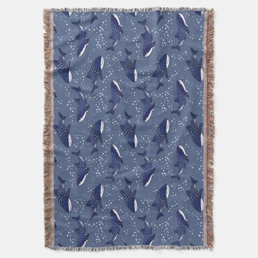 Starry Whale Shark (Dark) Decke (Vorderseite Vertikal)