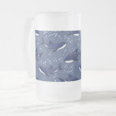 Starry Whale Shark (Dark) Mattglas Bierglas (Vorderseite Links)