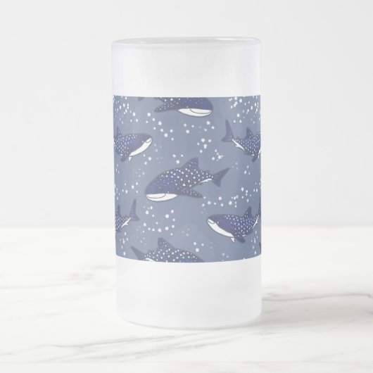 Starry Whale Shark (Dark) Mattglas Bierglas (Mittel)