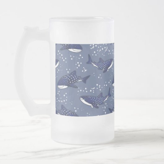 Starry Whale Shark (Dark) Mattglas Bierglas (Links)