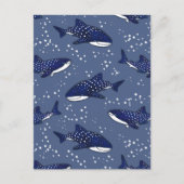 Starry Whale Shark (Dark) Postkarte (Vorderseite)