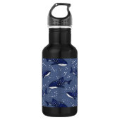 Starry Whale Shark (Dark) Trinkflasche (Vorderseite)