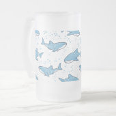 Starry Whale Shark (Light) Mattglas Bierglas (Vorderseite Links)