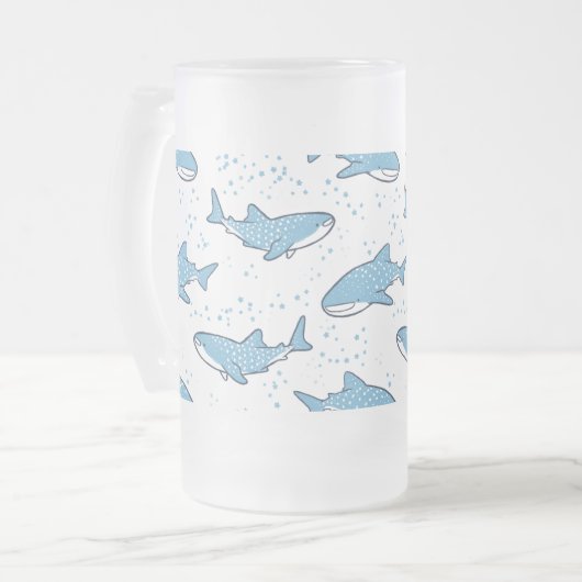Starry Whale Shark (Light) Mattglas Bierglas (Vorderseite Links)