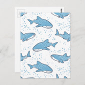 Starry Whale Shark (Light) Postkarte (Vorne/Hinten)