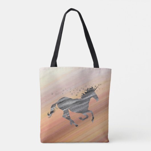 Starry Whimsical Unicorn Tasche (Rückseite)