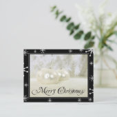 Starry White Christmas Feiertagspostkarte (Stehend Vorderseite)