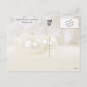 Starry White Christmas Feiertagspostkarte (Rückseite)