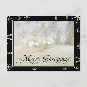 Starry White Christmas Feiertagspostkarte