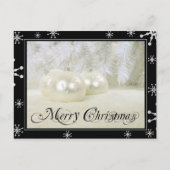 Starry White Christmas Feiertagspostkarte (Vorderseite)