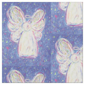 Starry White Guardian Angel Kunststoffe Stoff (Nahaufnahme)