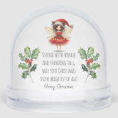 Starry Winged Fairy Holiday Card Schneekugeln (Rückseite)