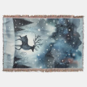 Starry Winter Night Deer  Decke (Vorderseite)