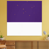 Starry Winter Night Royal Lila White Color Block Leinwanddruck (Insitu (Wohnzimmer))