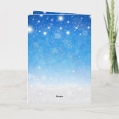Starry Winter Night Weihnachtskarte Feiertagskarte (Rückseite)