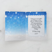 Starry Winter Night Weihnachtskarte Feiertagskarte (Innenseite)