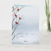 Starry Winter Night Weihnachtskarte Feiertagskarte (Rückseite)