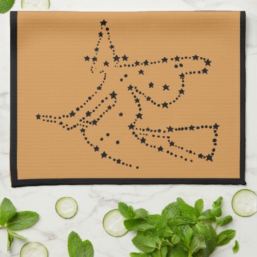 Starry Witch Geschirrtuch (Gefaltet)