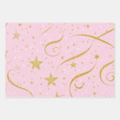 Starry Wrap - Pink & Gold Star Geschenkpapier (Vorderseite 2)