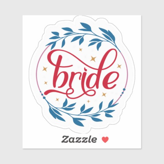 Starry Wreath Bride - Elegante Hochzeit Aufkleber (Blatt)
