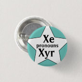 Starry Xe Xyr Pronouns Button (Vorne & Hinten)
