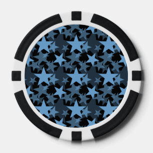 Stars 3 Placid Blue Pokerchips