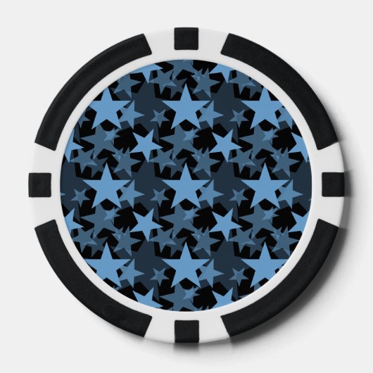 Stars 3 Placid Blue Pokerchips (Vorderseite)
