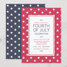 Stars 4. Juli Unabhängigkeitstag Party Card