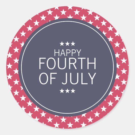 Stars 4. Juli Unabhängigkeitstag Sticker (Vorderseite)