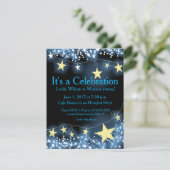 Stars 50. Geburtstagsfeier Einladung (Stehend Vorderseite)