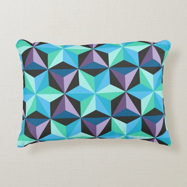Stars Abstraktes geometrisches Patchwork Dekokissen (Vorderseite)