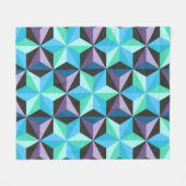 Stars Abstraktes geometrisches Patchwork Fleecedecke (Vorderseite (Horizontal))
