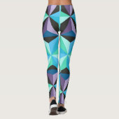 Stars Abstraktes geometrisches Patchwork Leggings (Rückseite)