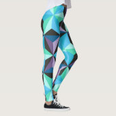 Stars Abstraktes geometrisches Patchwork Leggings (Rechts)