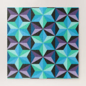 Stars Abstraktes geometrisches Patchwork Puzzle (Horizontal)
