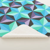 Stars Abstraktes geometrisches Patchwork Sherpadecke (3/4)