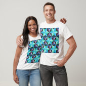 Stars Abstraktes geometrisches Patchwork T-Shirt (Unisex)