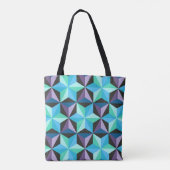 Stars Abstraktes geometrisches Patchwork Tasche (Rückseite)