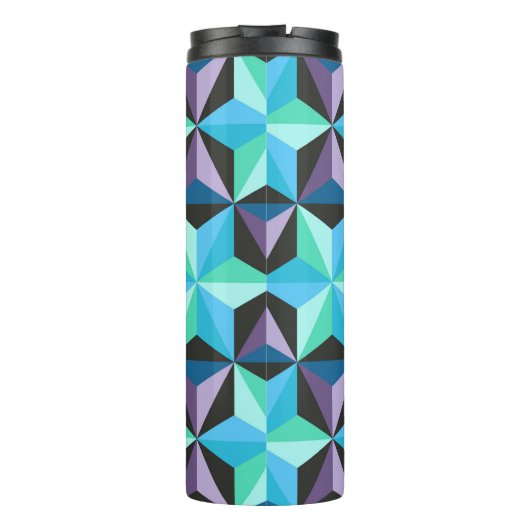 Stars Abstraktes geometrisches Patchwork Thermosbecher (Rückseite)