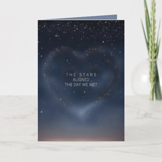 Stars Aligned Anniversary oder Valentinins DIY Tex Karte (Vorderseite)