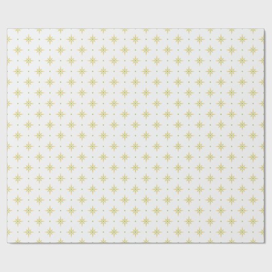 Stars and Dots in Palm and Yellow Geschenkpapier (Flach)