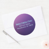 STARS and LIGHTS Bar Bat Mitzvah Rücksendeadresse Runder Aufkleber (Umschlag)