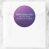 STARS and LIGHTS Bar Bat Mitzvah Rücksendeadresse Runder Aufkleber (Tasche)