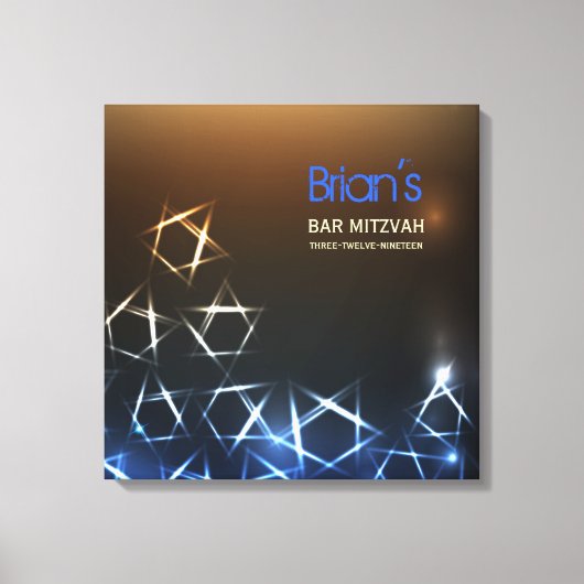 STARS AND LIGHTS Bat Bar Mitzvah Sign in Board Leinwanddruck (Vorderseite)