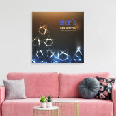 STARS AND LIGHTS Bat Bar Mitzvah Sign in Board Leinwanddruck (Insitu (Wohnzimmer))