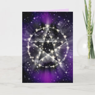 Stars and pentagram greeting card karte