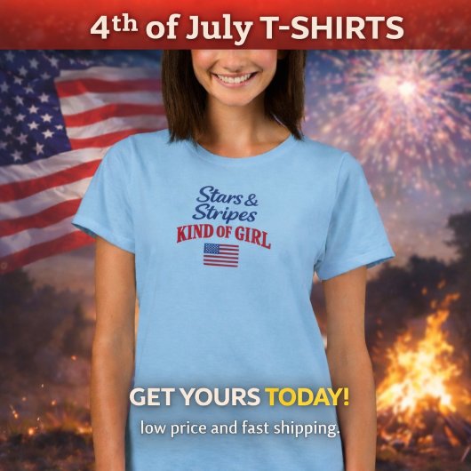 Stars and Stripes | 4th of July T-shirt for Her