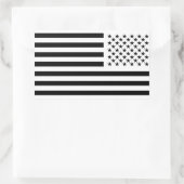 Stars and Stripes Black Rechteckiger Aufkleber (Tasche)